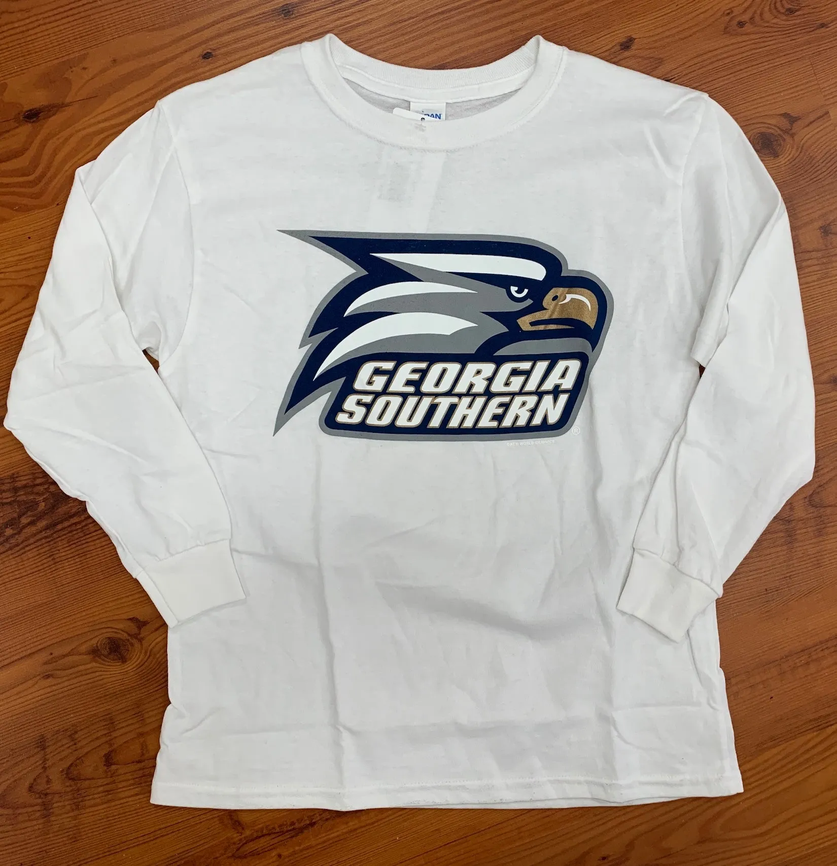 YOUTH Long Sleeve Athletic Eagle Head - White