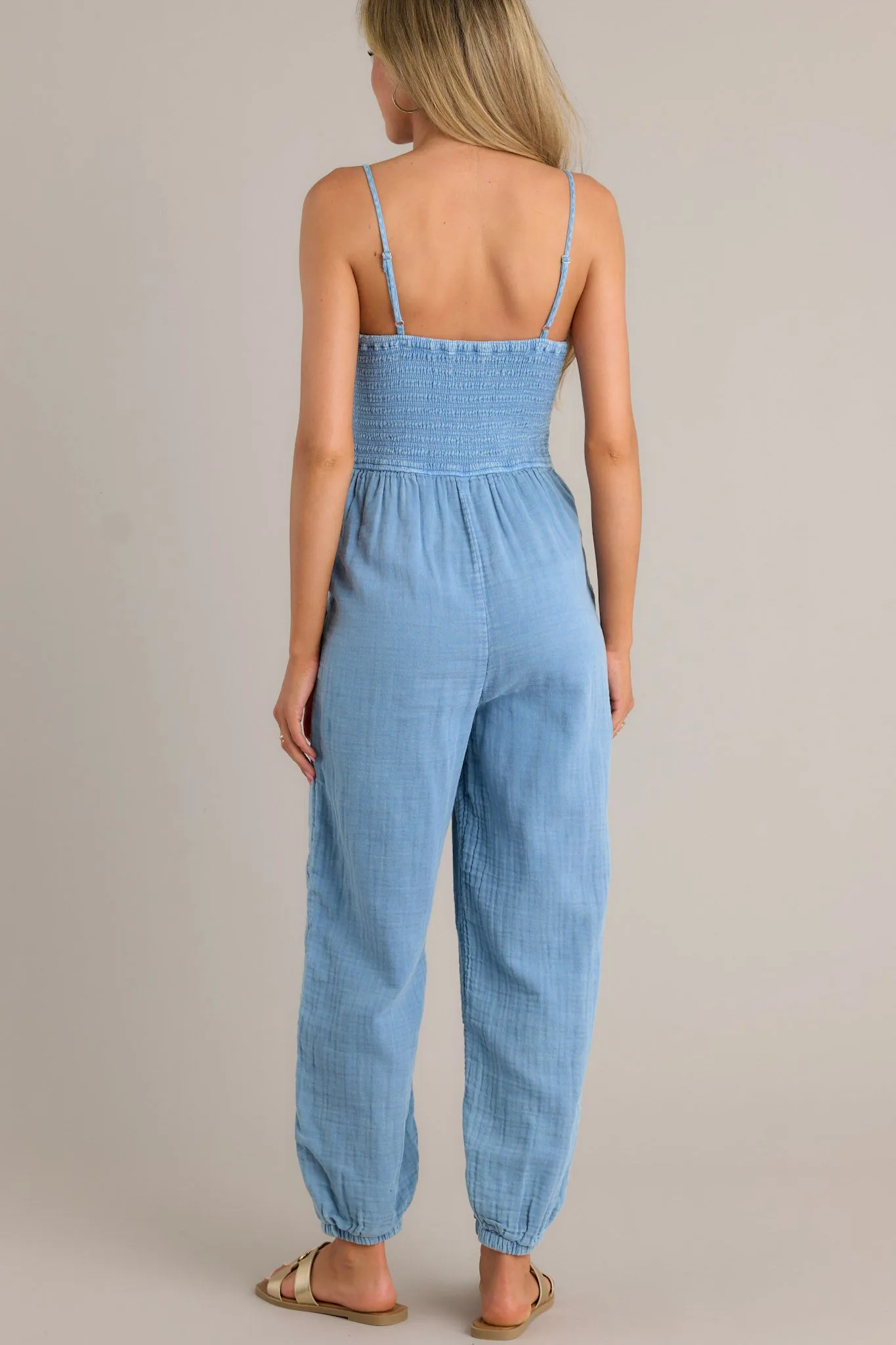 Z Supply Santos Deep Indigo Gauze Jumpsuit